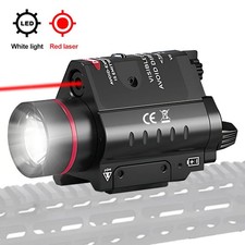 2-In-1 Red Laser Sight  LED Flashlight Hunting Light 20mm Picatinny Rail