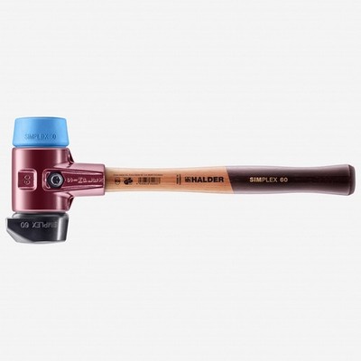 Halder Simplex Mallet with Soft Blue Rubber/STAND-UP Black Rubber Inserts and Ca
