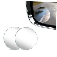 2-Pack 360  Adjustable Blind Spot Mirrors - 2" Frameless Convex Glass for