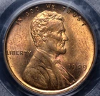 1909 VDB LINCOLN WHEAT CENT PCGS MS 64 RB NICE AND ORIGINAL GOLDEN RED, CHERRY
