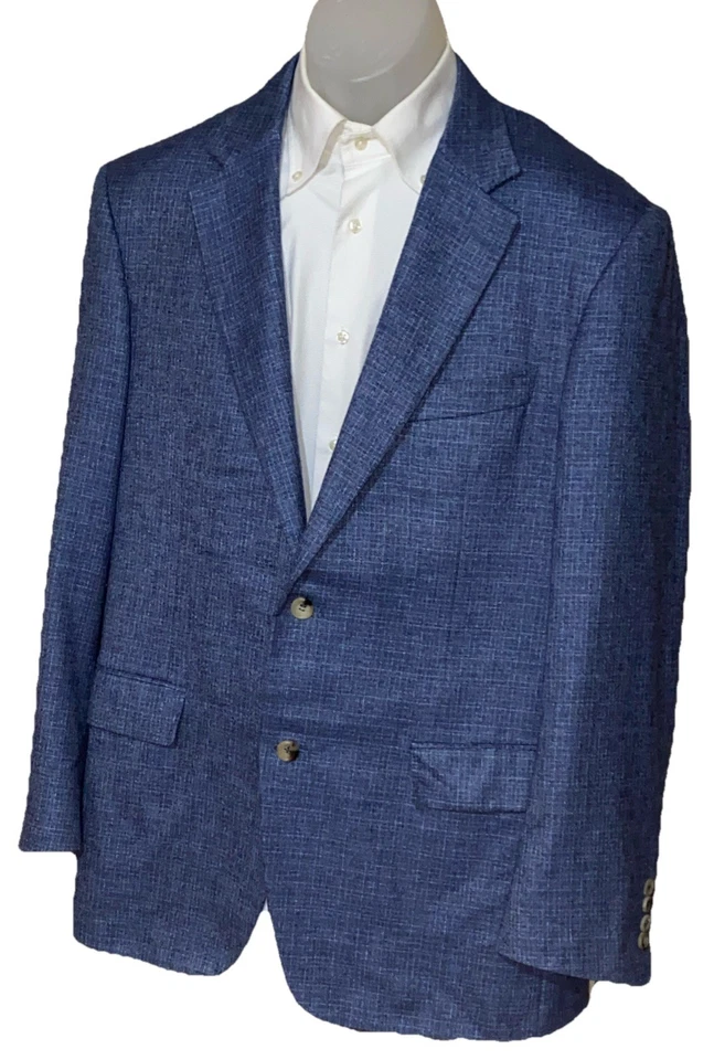 Abrigo deportivo Canali 1934 exclusivo para hombre azul mezcla de cachemir y seda 56 R Foto 3 de 4