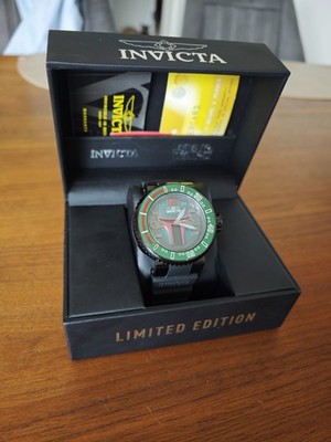 INVICTA 27669 Star Wars Limited Edition Boba Fett Black Strap Men's Watch $1,200