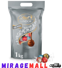 Lindt Lindor Silver or Dark Assorted Chocolate Truffles 1Kg Bag Approx. 80 Balls