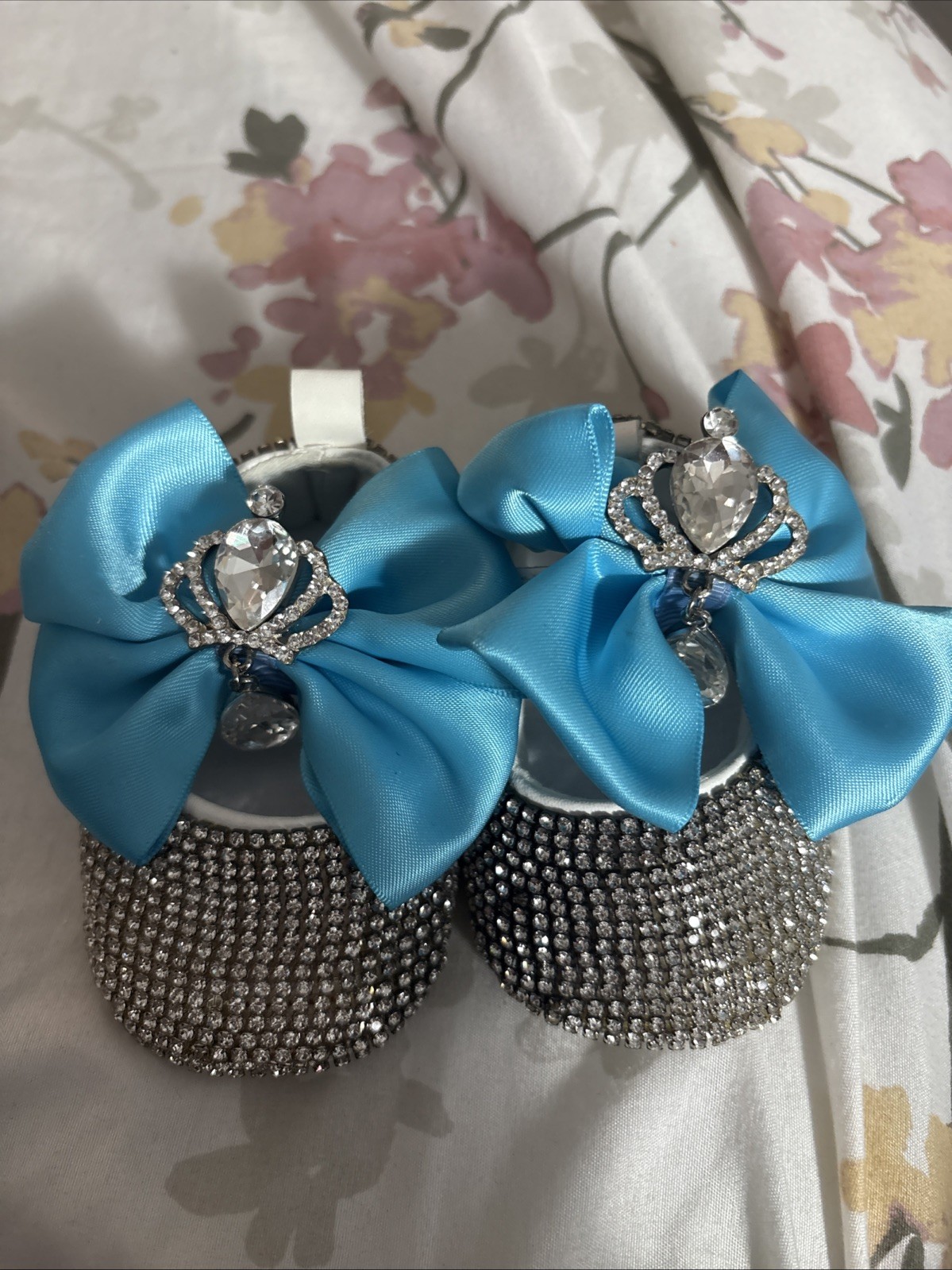 With Stones And Glitter Ribbons For Baby Girl