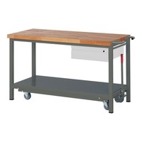Stier Werkbank Premium Mit Abs. Fahrgestell Und 1 Schublade Bxtxh 1500X700X880