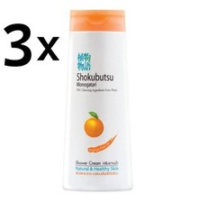 3x Shokubutsu Orange Monogatari Shower Cream Vibrant Skin Radiant Formula 200ml.