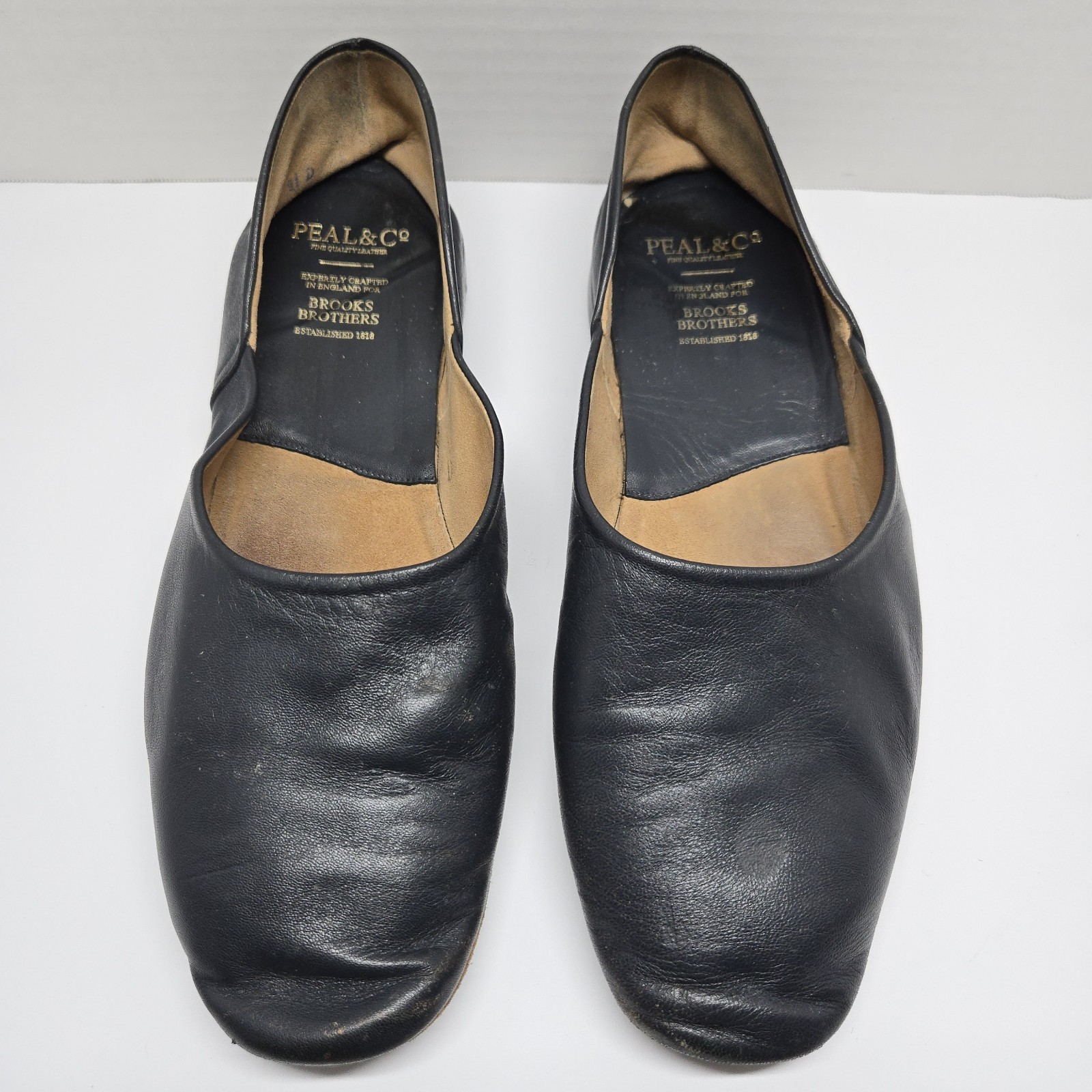 Mens 9.5 D Black Nappa Leather Comfort