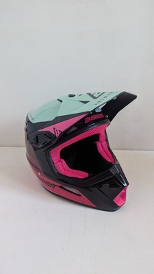 Answer Racing AR1 Women's Motocross Helmet Size Large Teal Pink DOT Off-Road