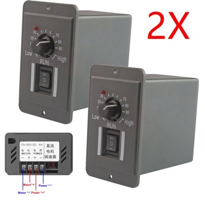 2x Motordrehzahlregler DC 12V 24V 36V 48V Drehzahlregler Speed Regler Schalter