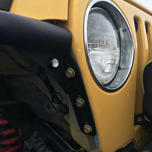 2pcs Amber LED Turn Signal Lights For Wrangler Flat Fender Marker 18mm - Picture 6 of 11