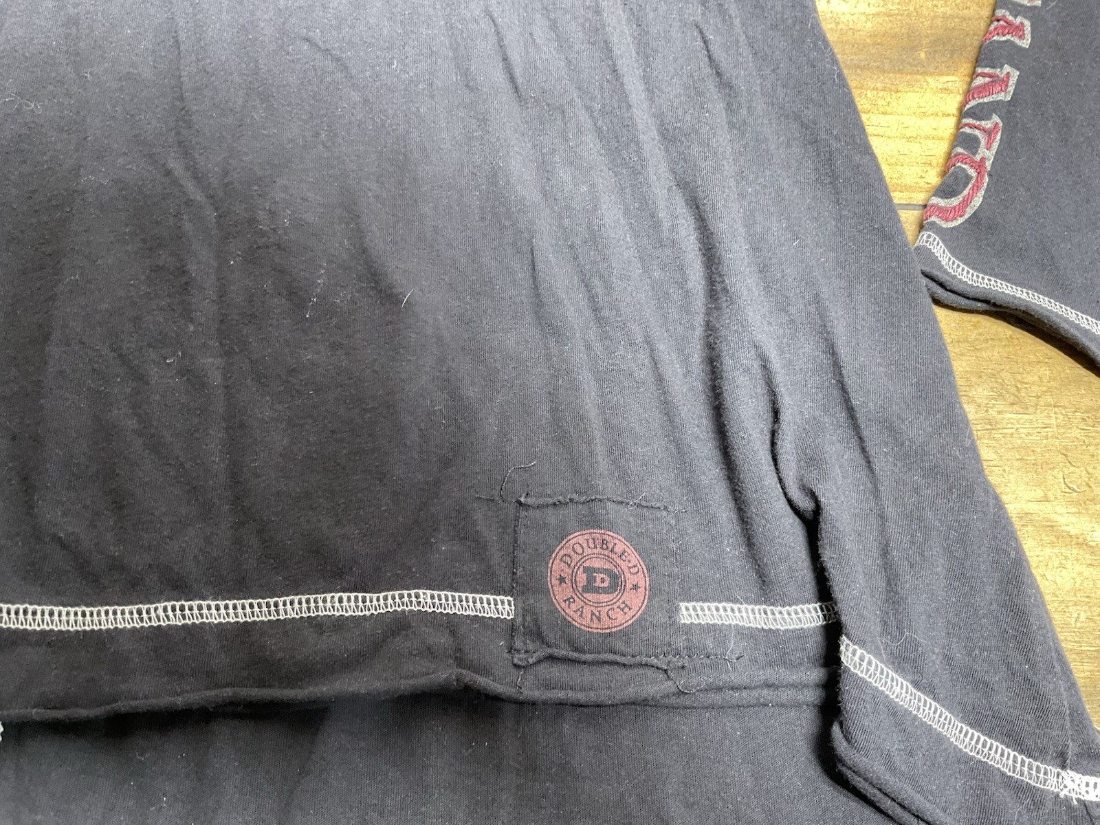 Double D Ranch Long Sleeve S Patchwork Freedom US… - image 4