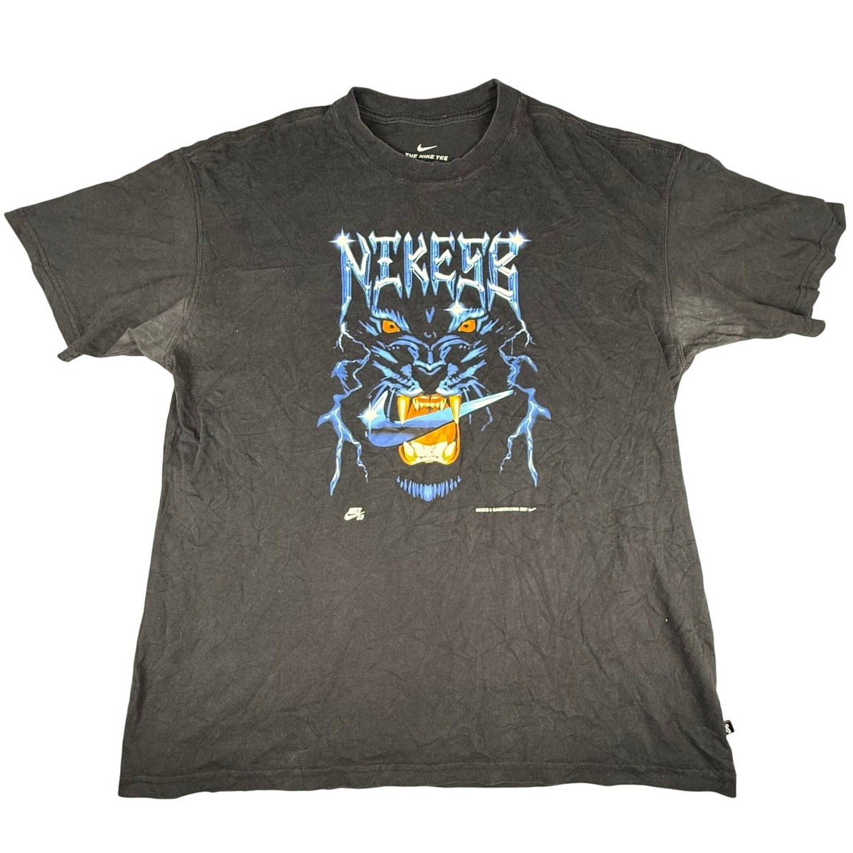 Nike SB x Samborghini Panther Lightning Graphic T-Shirt Black Mens