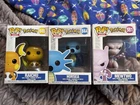 Funko Pops! Lot of 3 Pokémon Collectible Figures Mewtwo Horsea Raichu