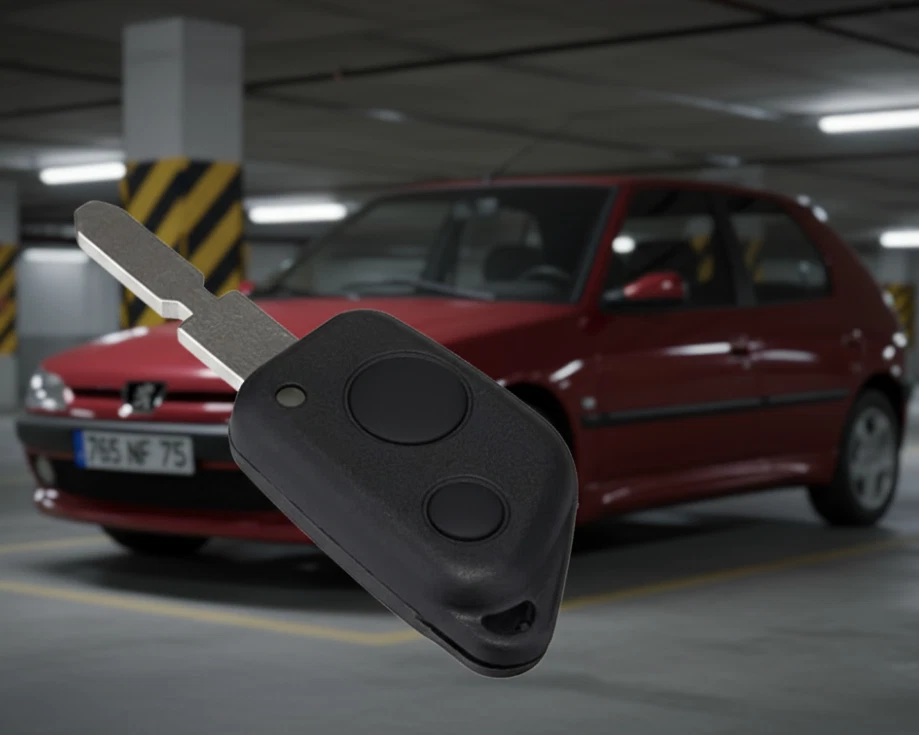 LLAVE Peugeot 106 205 206 305 306 405 406 Funda, Carcasa 2 Botones NE78 - Imagen 2 de 4