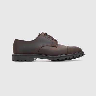 Crockett & Jones Shoes Size UK10 Dark Brown Roughout Suede Sandhurst Vibram Sole