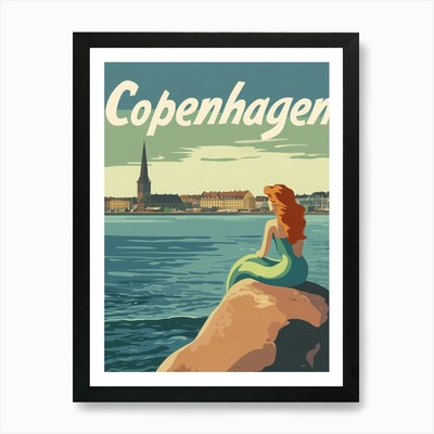 Aihrgdesign A Retro Reiseposter F Gerahmtes Wandbild Poster Leinwanddruck Bild