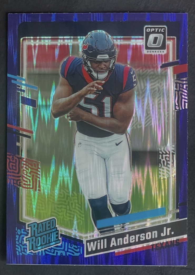 2023 Donruss Optic Will Anderson Jr. Rated Rookie Purple Shock Prizm #246 Texans