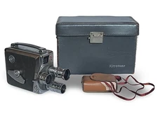 Keystone Olympic K-38 8mm camera. Film tested with case and lightmeter. 