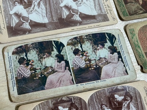 (9) Antique Photos Stereoscope | Risque or Naughty Themes | Average Condition - Picture 4 of 14