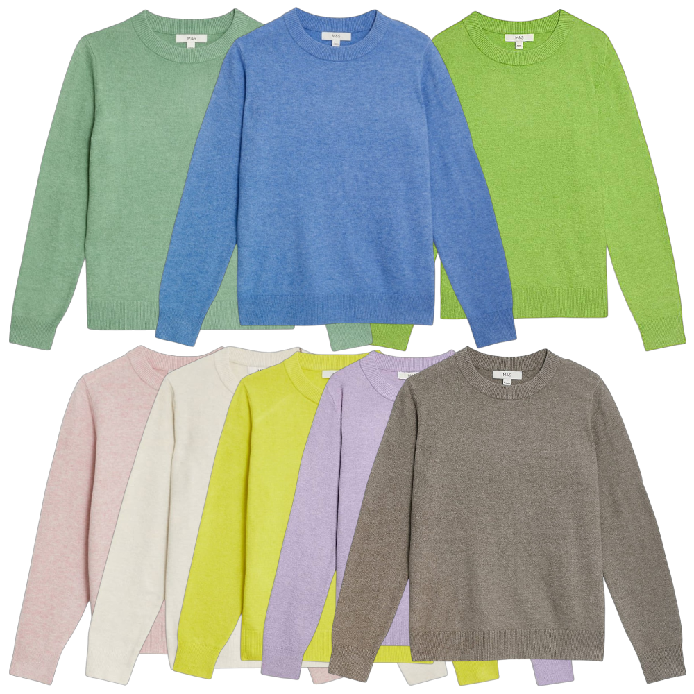 Ladies M&S Air Yarn Crew Neck Jumper Sizes XS to XL UK to 22 NEW STOCK  ADDED