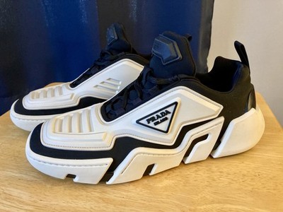 PRADA sport Techno Stretch Fabric Tecno Sneaker Triangle logo UK7 men s 