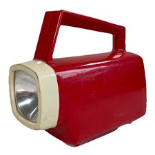 VTG Eveready Torch Retro Red Handheld Lantern Flashlight Battery Prop *PARTS*