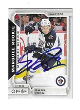 Sami Niku 2018-19 O-Pee-Chee Marquee Rookie Card #512 Signed