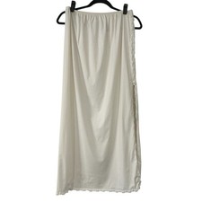 Vintage 70s/80s Vanity Fair Half Slip Medium Beige Lace Trim Side Slit 36  