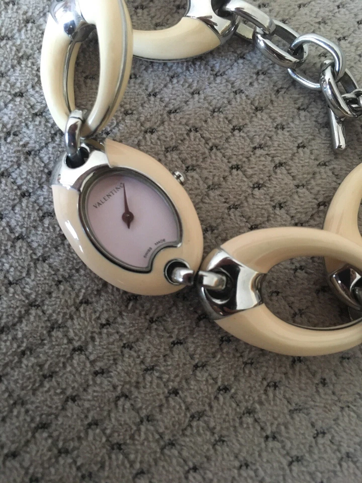 Reloj de diseñador de lujo Valentino de colección para damas hecho en Suiza RARO Foto 2 de 4