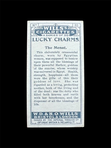 W.D. & H.O. Wills Cigarette Card LUCKY CHARMS 1923 - The Meant #30 - Picture 2 of 2