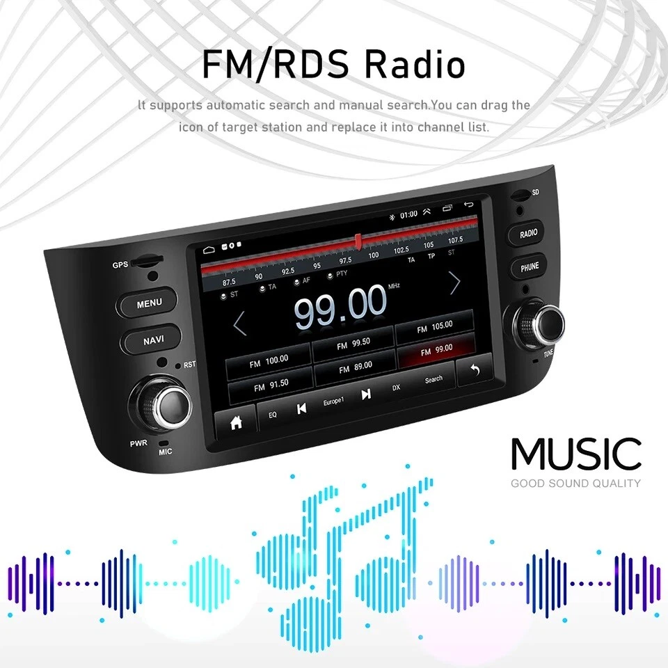 Autoradio FIAT punto evo 2010-2015 CarPlay AndroidAuto Wireless+Retro - Immagine 4 di 4