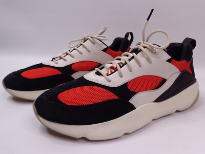 COLE HAAN ZERO GRAND MOTION LEATHER MESH CASUAL SNEAKERS BLACK/RED/WHITE 11M