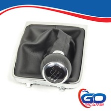 KIT COMPLETO CUFFIA E POMELLO LEVA CAMBIO 6 MARCE PER VW PASSAT B6 B7 CC NERO