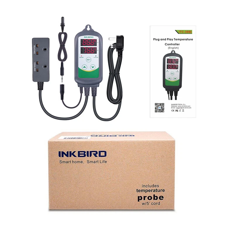 Temperature Controller Thermostat Heat Cool 308S Aquarium Fish Tank Probe Sensor - Image 2 of 4