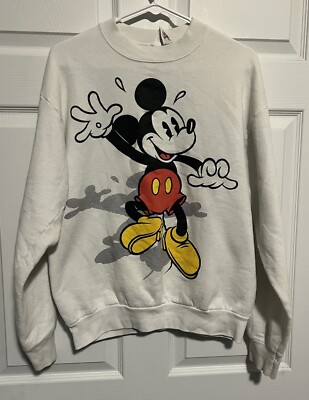 VIntage 90s Mickey & Co. Mickey Mouse Disney Big Print White
