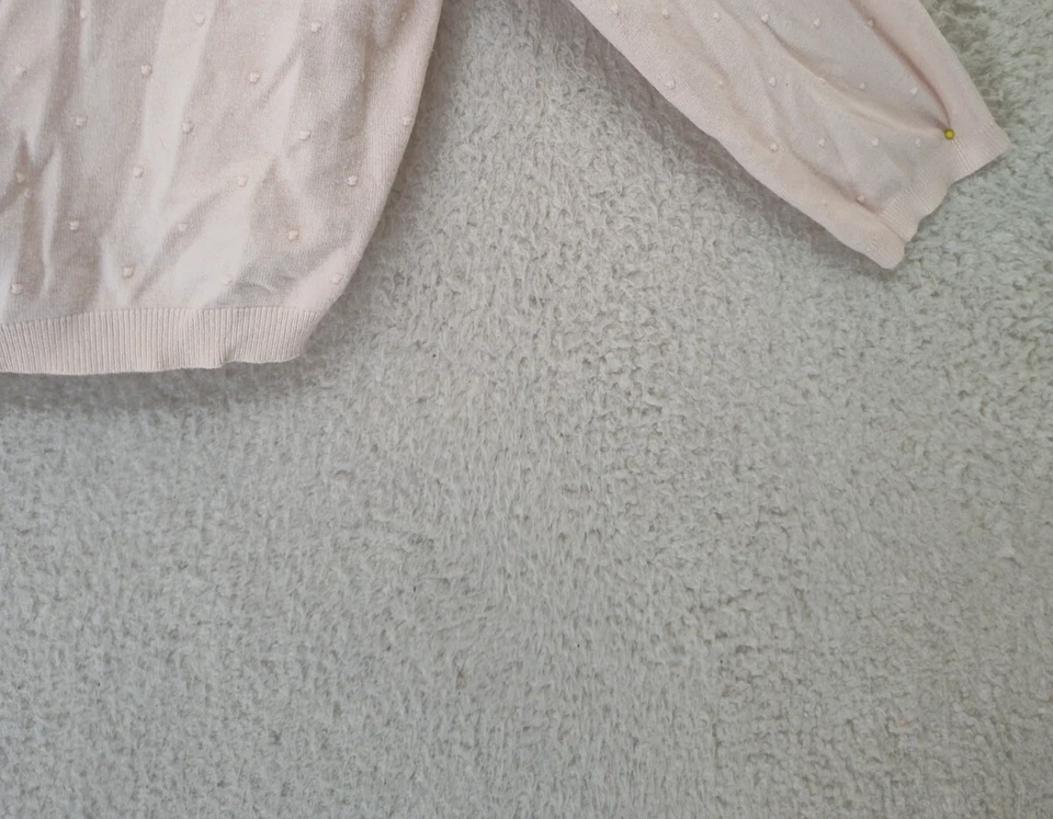 Suéter ELLE Mujer Grande Rosa Mezcla Rayón Manga 3/4 Botón Recortado Cárdigan Foto 4 de 4