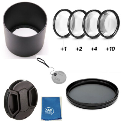 Lens Hood Shade For Canon EF 100mm F/2.8L IS USM Macro Lens ET-73 + Macro Set ++