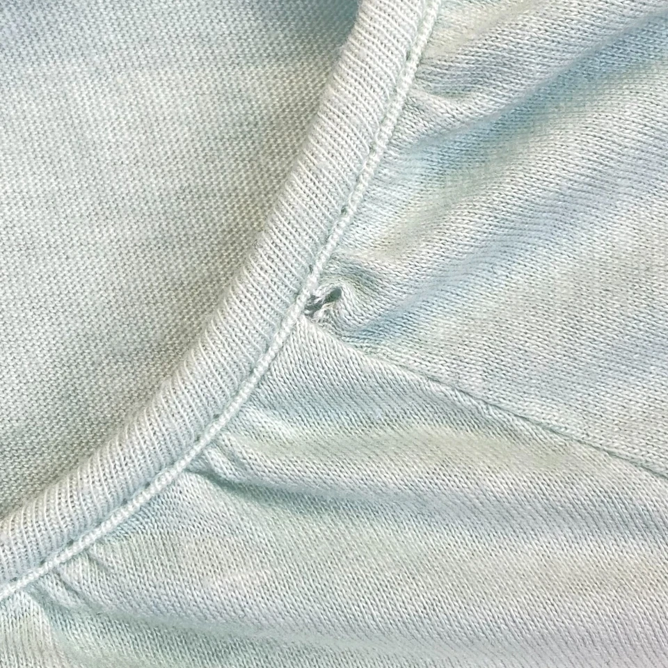 Chaps  Shirt Women 3X Pistachio Green Pastel  3/4 Sleeve Banded Cuff Hem Bohemia - Image 4 of 4