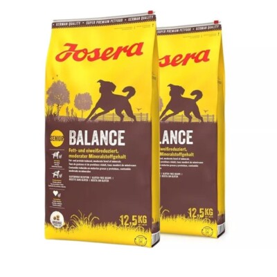 2 x 12,5kg JOSERA Balance Senior ältere oder weniger aktive Hunde alle Rassen