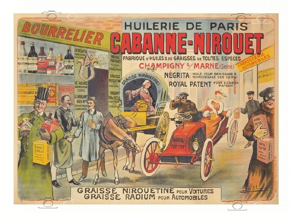 Affiche Vintage Publicité Huilerie Cabanne Nirouet - Poster Haute Qualité 50x70cm - Neuf