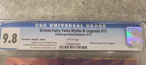 grimm fiabe miti leggende 17 Phoenix Comic Con ex Naughty Ed Cgc 9,8 โค๏ธ - Foto 3 di 4