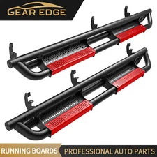 Running Boards for 2015-2026 Colorado Canyon Crew Cab 6" Nerf Bars Side Step Red