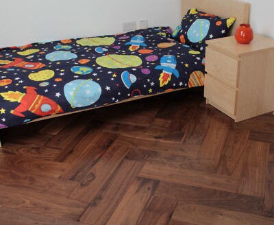 Luxus American Black Walnut UV Lackiert Fischgrät Bodenbelag HW1807 Muster