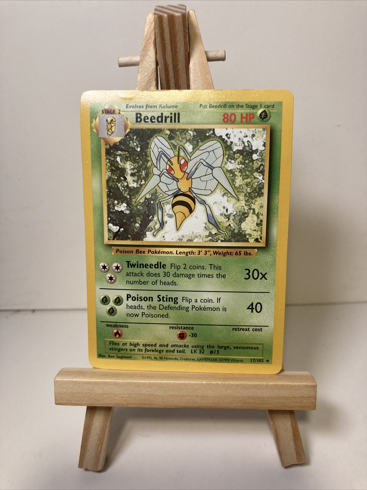 Beedrill 21/130 Rare Base Set 2 Pokemon Card Near Mint