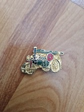 Vintage Road Roller Schienen-Traktionsdampflok Eisenbahn Emaille Pin Badge
