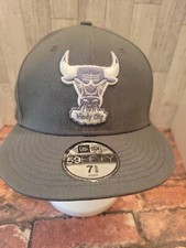 Chicago Bulls New Era Hat 59fifty Fitted 7 5/8 Windy City Grey
