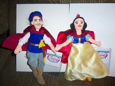 Disney Snow White  Prince From Snow White 10 Inch Beanbag Plush Set Of Two