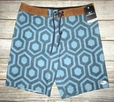 MENS O'NEILL BLUE BROWN SWIM BOARD SHORTS SIZE 38