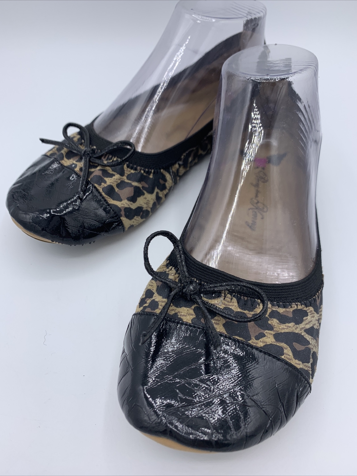 Penny Loves Kenny Foldable Ballet Flats Women’s Size 8.5 Leopard Print Cha Cha