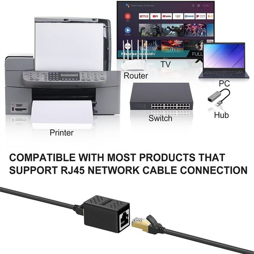 Buchse zu Buchse Adapter LAN RJ45 Ethernet Konverter Koppler Extender DE - 第 3/11 張圖片